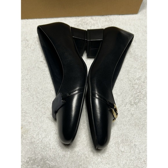 Black Leather Trotters Dakota Pumps Women's size 7 W Comfort New In Box - Picture 4 of 9